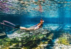 Family camping with tents
